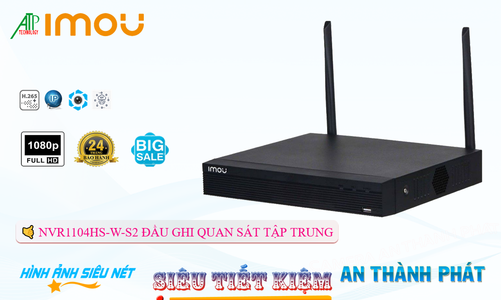 NVR1104HS-W-S2Thiết Bị Ghi Hình Thiết kế Đẹp Wifi Imou