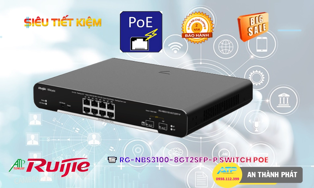 Hãng Ruijie RG-NBS3100-8GT2SFP-P