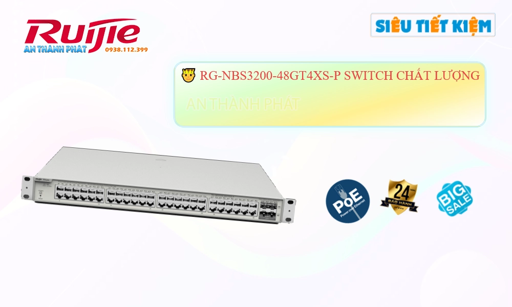 RG-NBS3200-48GT4XS-P Hãng Ruijie  Bộ Quản Lý Mạng