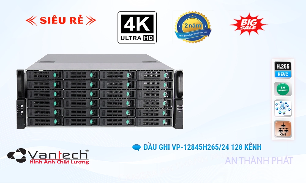 Đầu Ghi Camera VP-12845H265/24 VanTech giá rẻ chất lượng cao Đầu Ghi Camera VP-12845H265/24 VanTech giá rẻ chất lượng cao