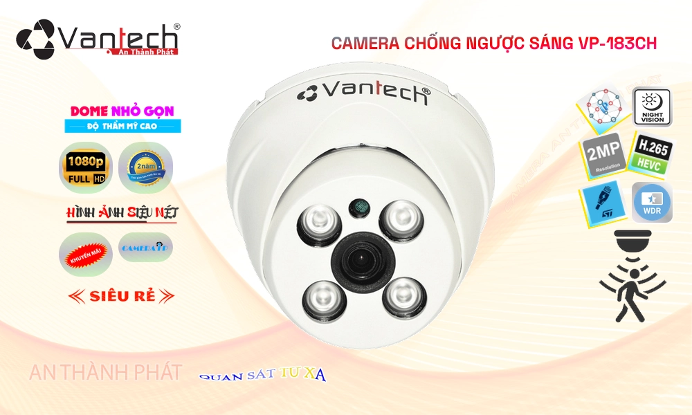 Camera Giá Rẻ VanTech VP-183CH Ip POE Sắc Nét Giá rẻ