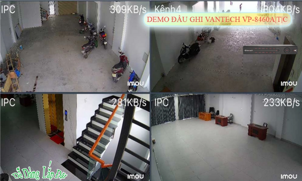 VP-8460A|T|C Đầu ghi Camera VanTech Giá tốt