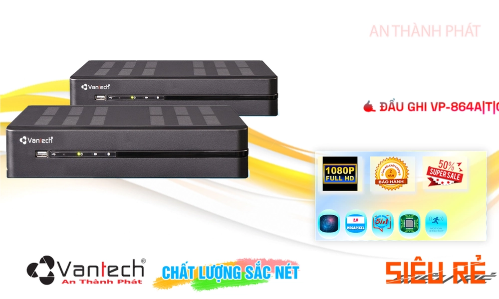 ✨ Đầu Ghi Camera VP-864A|T|C VanTech Thiết kế Đẹp