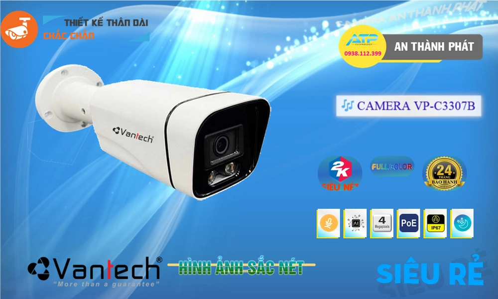 ❂ VP-C3307B Camera Công Nghệ POE VanTech ❂ VP-C3307B Camera Công Nghệ POE VanTech