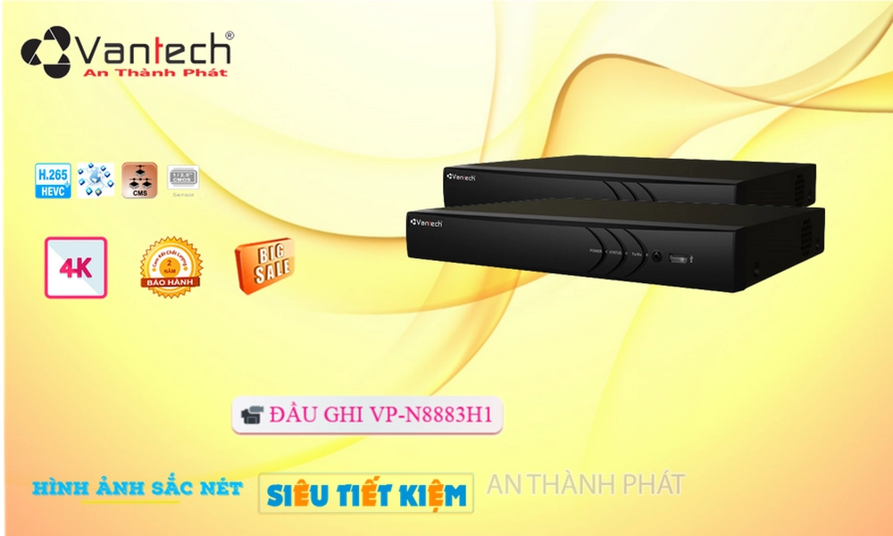 Đầu ghi VanTech VP-N8883H1 Tiết Kiệm ✅ Đầu ghi VanTech VP-N8883H1 Tiết Kiệm ✅