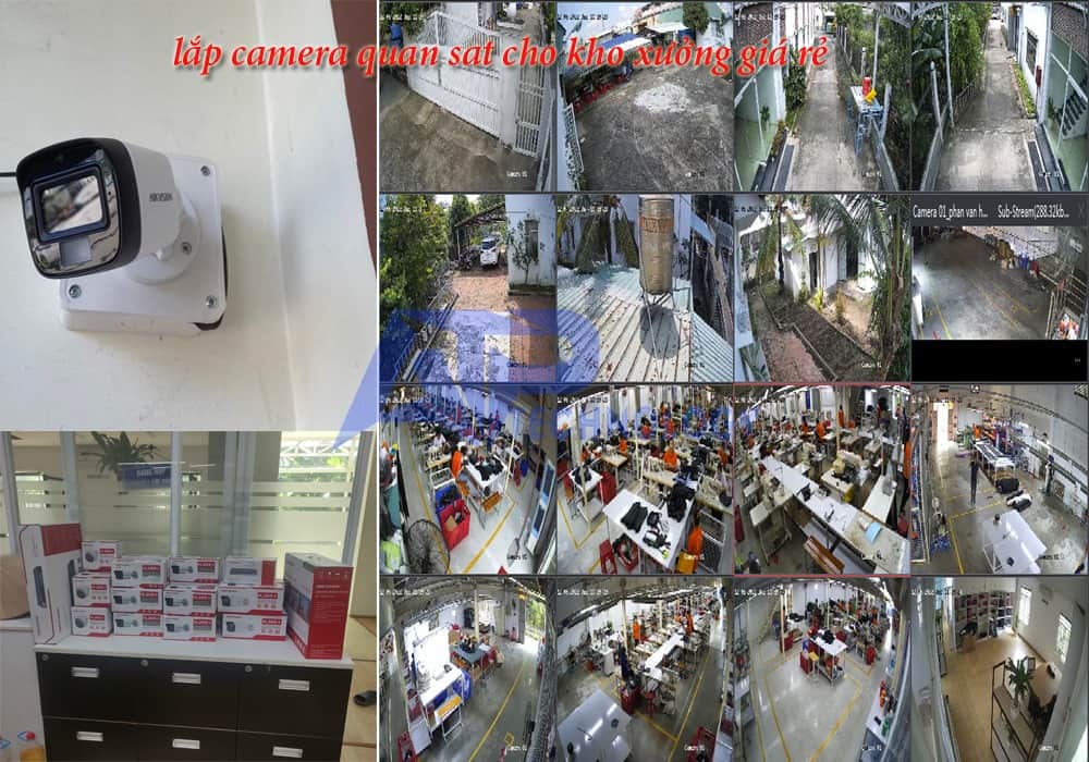 lắp camera nhà xưởng giá rẻ chât