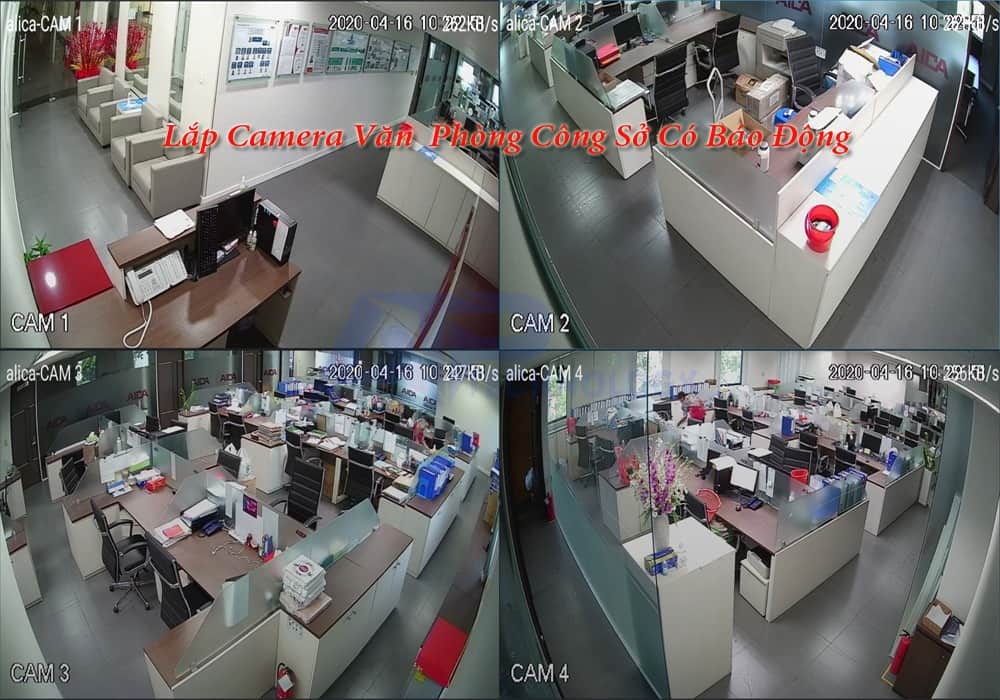 hình lắp camera văn phòng công sở