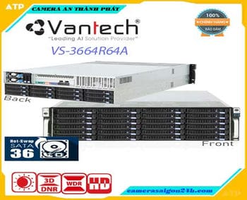 VANTECH-VS-3664R64A,VS-3664R64A,3664R64A,Server phân tích ghi hình thông minh 64 kênh VANTECH VS-3664R64A