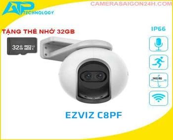  Lắp Camera Wifi EZVIZ-C8PF là dòng camera wifi ezviz hình ảnh sắt nét chức năng Camera xoay wifi ống kính kép có màu ban đêm C8PF độ phân giải 2.MP chuống mưa nắng giám sát qua điện thoại ổn định lắp camera wifi ezviz giá rẻ