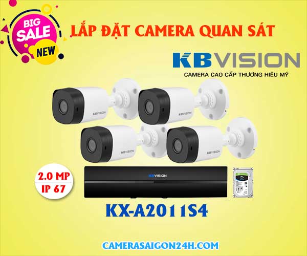 lắp đặt camera quan sát Kbvision, lắp camera quan sát, camera Kbvision KX-A2011S4, camera KX-A2011S4, KX-A2011S4, camera quan sát