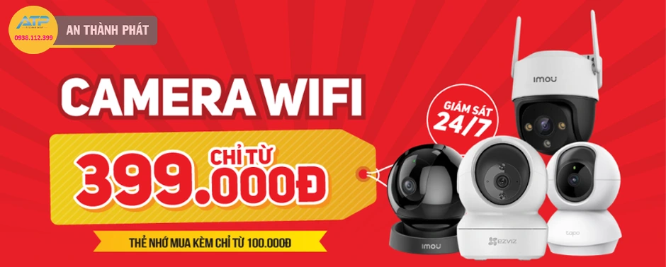 Top camera an ninh wifi giá rẻ khuyến mãi