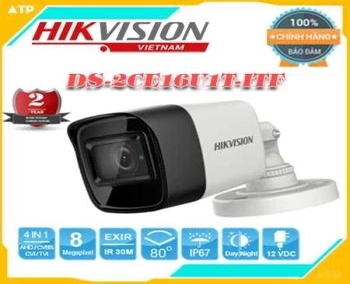 Lắp đặt camera tân phú Camera 4 In 1 Hồng Ngoại 8 Megapixel Hikvision DS-2CE16U1T-ITF