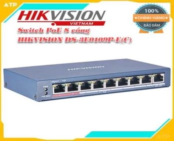Lắp đặt camera tân phú Switch PoE 8 cổng HIKVISION DS-3E0109P-E(C)