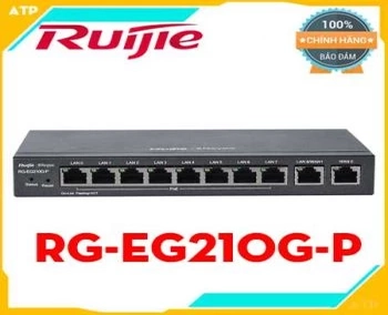 10-port Gigabit Cloud Managed Router RUIJIE RG-EG210G-P,Router Ruijie Reyee RG-EG210G-P ,Thiết bị mạng HUB - SWITCH RUIJIE RG-EG210G-Pm,Thiết Bị Cân Bằng Tải RUIJIE RG-EG210G-P ,Thiết Bị Cân Bằng Tải RUIJIE RG-EG210G-P  chính hãng
