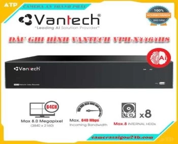 Lắp camera wifi giá rẻ Đầu ghi hình camera IP 64 kênh VANTECH VPH-N4464H8,VANTECH VPH-N4464H8,VPH-N4464H8,N4464H8,