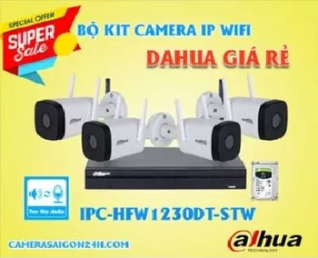 Lắp đặt camera tân phú Bộ Kit Camera IP Wifi Dahua IPC-HFW1230DT-STW