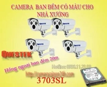 Camera Starlight giá rẻ cho nhà xưởng ,Camera Starlight cho nhà xưởng ,Camera Starlight giá rẻ  ,Camera Starlight ,QOB-3703SL ,3703SL,camera nhà xưởng có màu