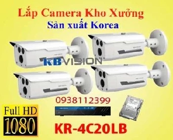 Camera Chuyên Dụng Cho Nhà Xưởng Made in Korea, KBVISION KR-4C20LB, bộ camera chất lượng cho nhà xưởng, camera nhà xưởng nhập khẩu,lắp camera cho nhà xưởng chất lượng, camera nhập khẩu chính hãng, bộ camera quan sát nhập khẩu korea