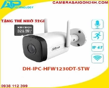 Camera IP Wifi ngoài trời Dahua DH-IPC-HFW1230DT-STW,lắp camera dahua chính hãng,lắp camera dahua chất lượng,công ty phân phối camera dahua DH-IPC-HFW1230DT-STW