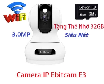 Lắp đặt camera tân phú E3-3MP Lắp Camera WiFi Ebitcam