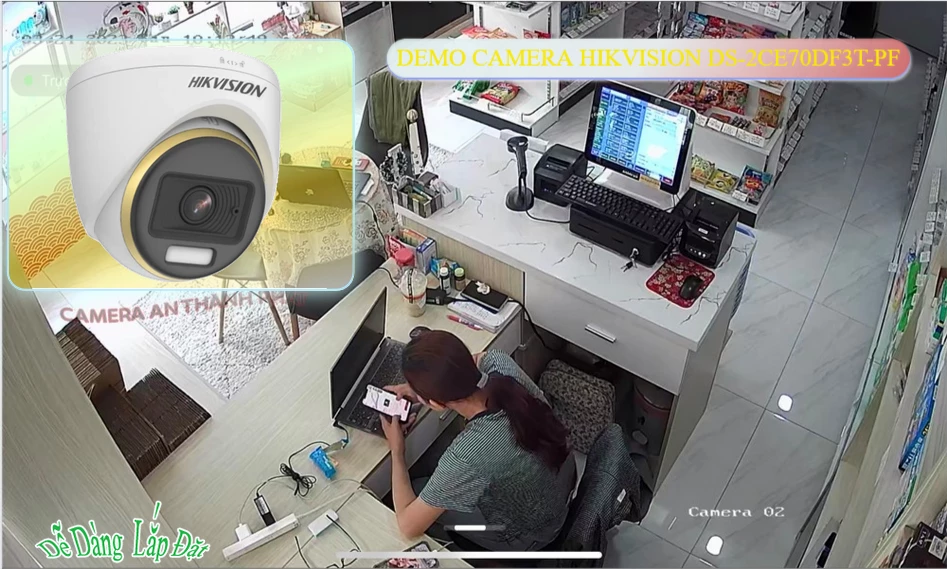  Camera An Ninh   Dùng Bộ Lắp Bộ Camera Giám Sát Cửa Hàng 1080P Sắc Nét